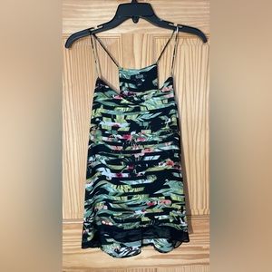 Ana Printed Strappy Blouse - Size Large